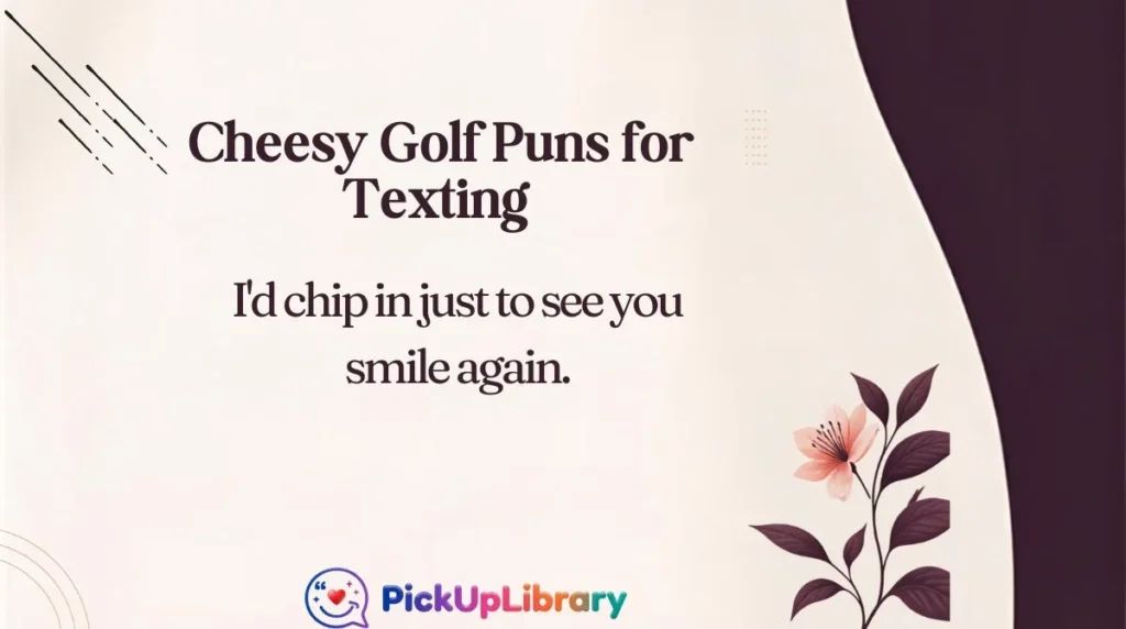 Cheesy Golf Puns for Texting 📱