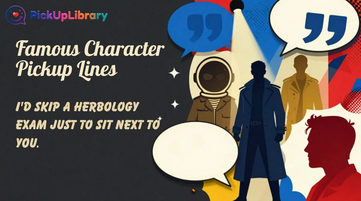 Famous Character Pickup Lines