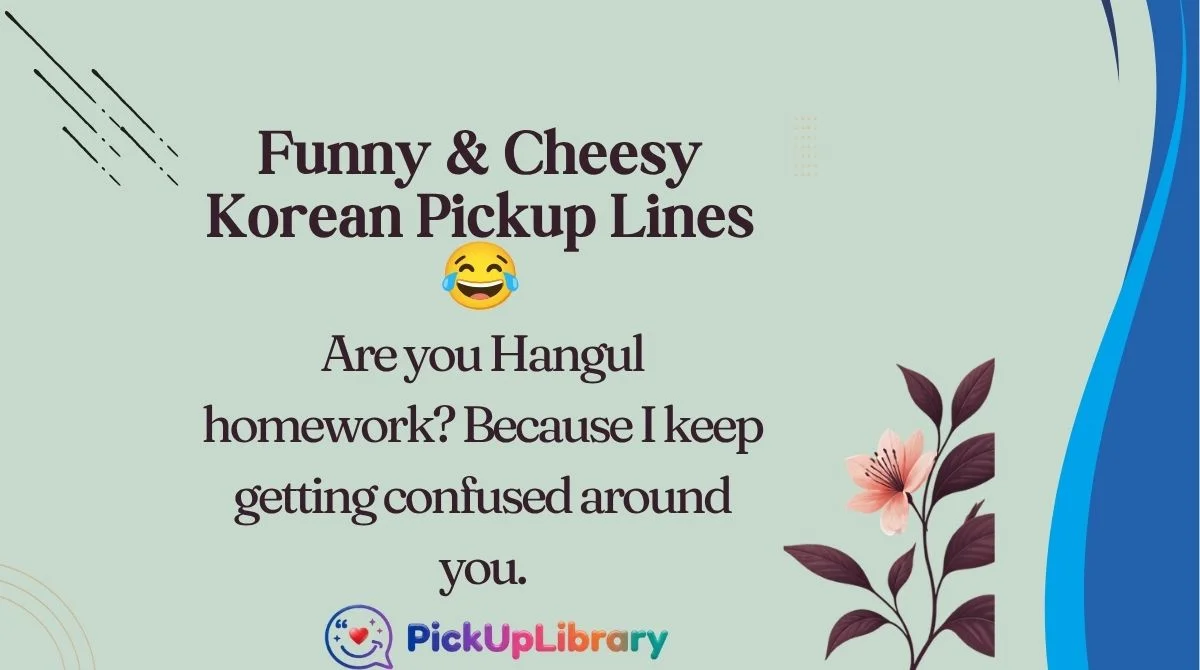 Funny & Cheesy Korean Pickup Lines 😂